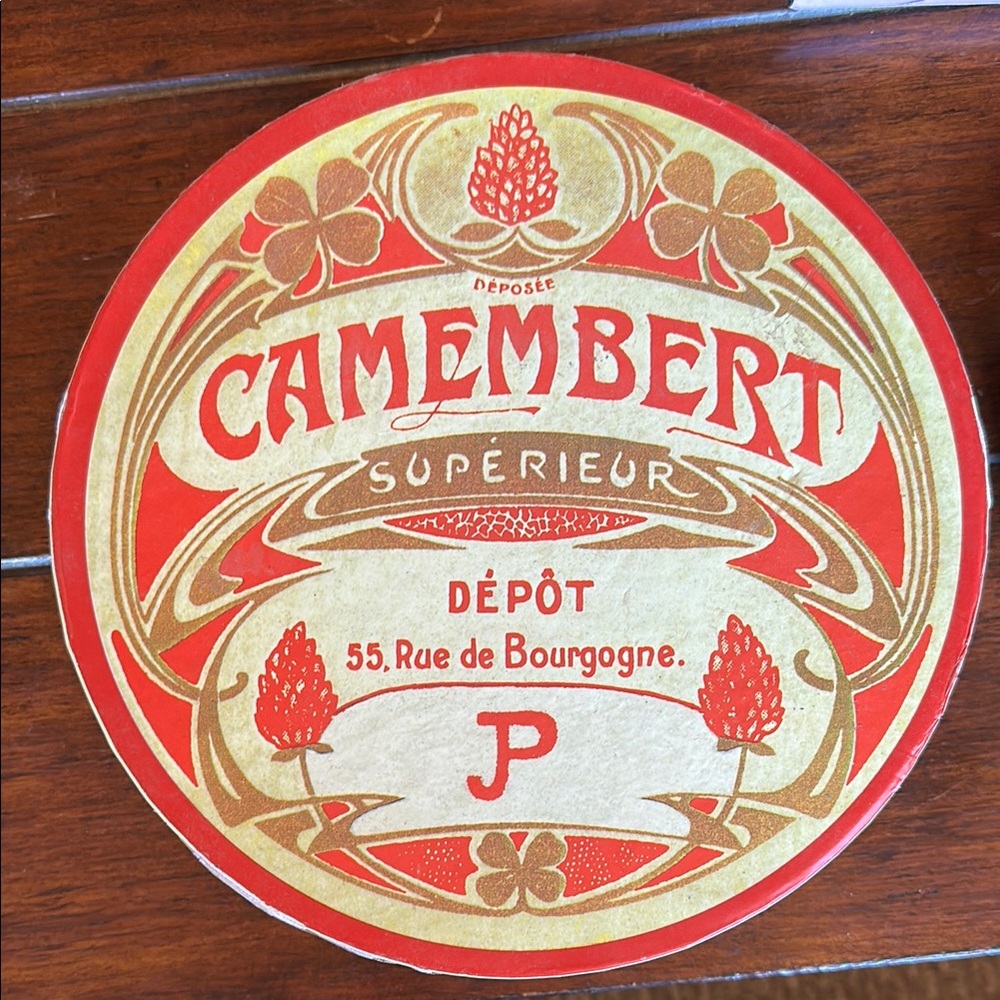 Camembert Supérieur Cheese Box No Plates just box  9” x 3”
